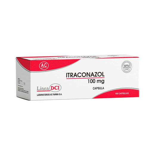 ANTIMICOTICO ORAL ITRACONAZOL CAPSULAS 100MG X15 UNDS