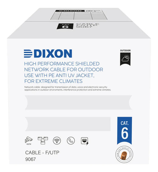 Rollo De Cable De Red Utp Dixon Cat6E De 305 Mts Exterior 9067 100% Cobre Puro