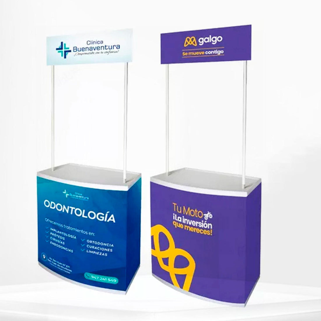 MÓDULO STAND COUNTER PORTATIL PVC 80X200CM MARKETING PUBLICITARIOS