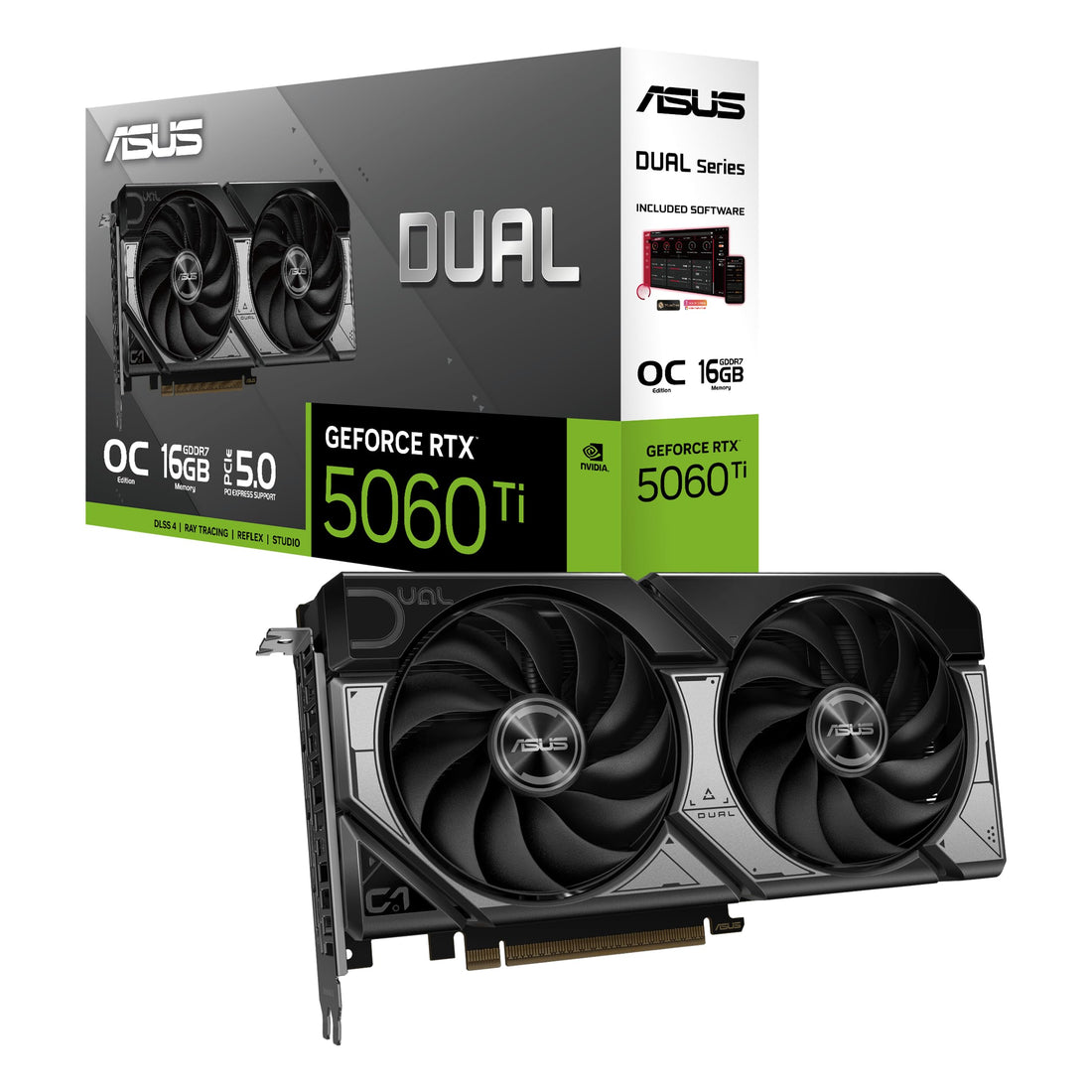 Tarjeta De Video Asus Dual-Rtx5060Ti-O16G-Evo, 16Gb Gddr7, Pcie Gen 5.0