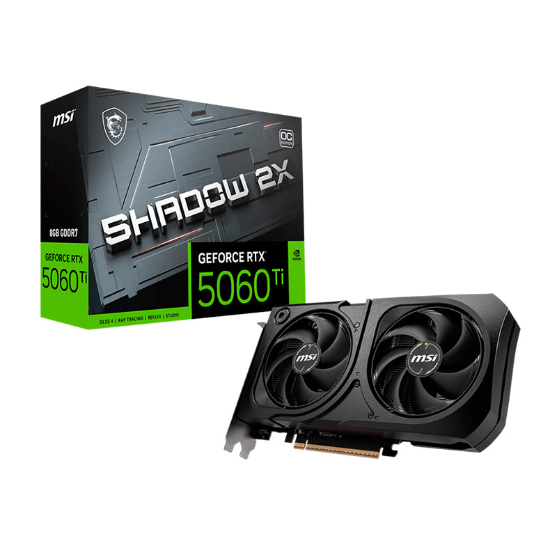 Tarjeta De Video Msi Geforce Rtx 5060 Ti 8G Shadow 2X Oc Plus, 8 Gb Gddr7, Pcie Gen
