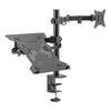RACK DE ESCRITORIO ARTICULADO PARA  MONITORES CON BANDEJA PARA LAPTOP - KE32-ML