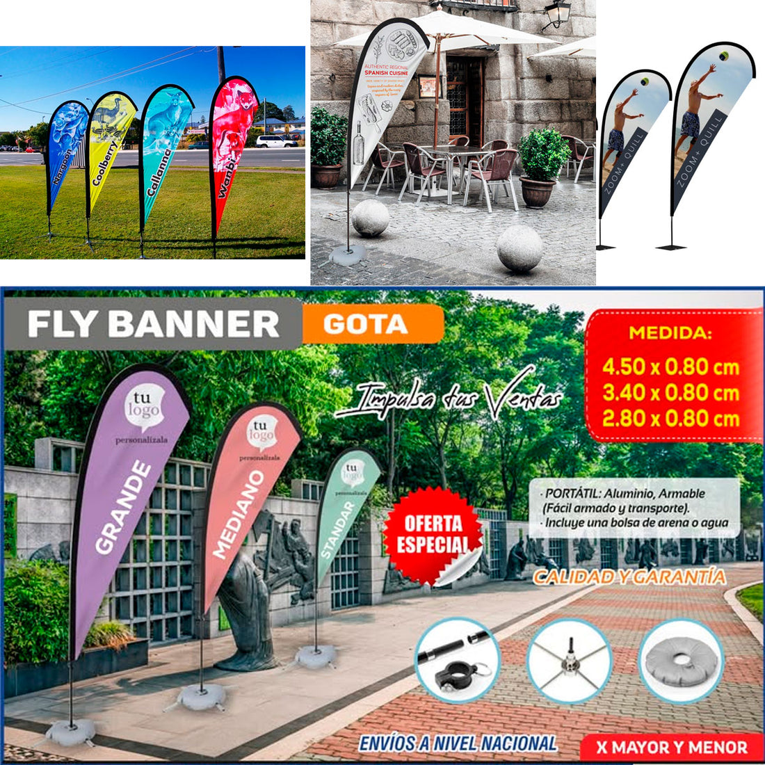 FLY BANNER GOTA STANDART 3.40X0.80 M
