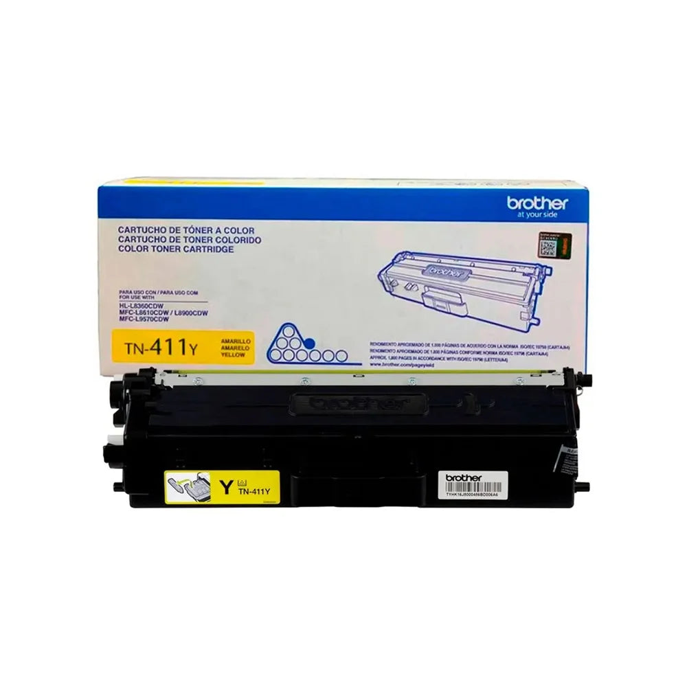 TONER BROTHER TN411Y YELLOW (MFCL8900CDW)1,800 PAG.