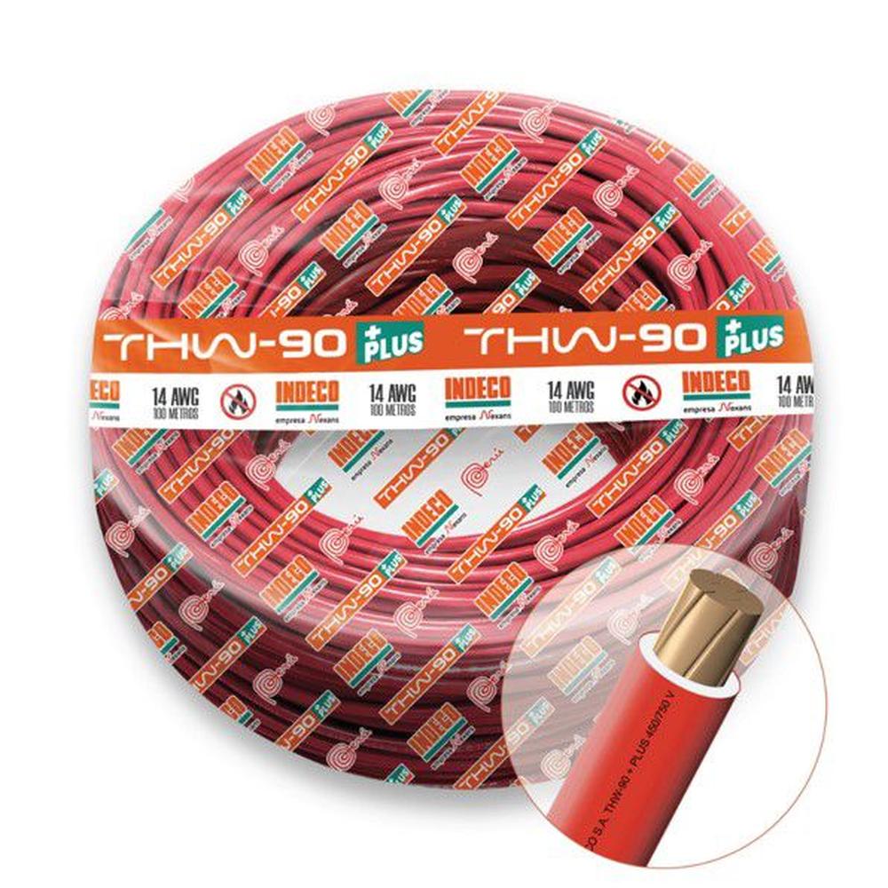 CABLE ELECTRICO 7 HILOS INDECO IMPORTADO THW-90 14 AWG 100MTS PLUS