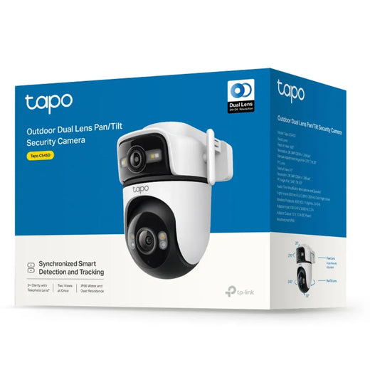 TAPO C545D CÁMARA EXTERIOR 2K DOBLE LENTE CON GIRO 360° TP-LINK