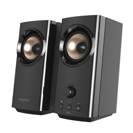 PARLANTE CREATIVE T60 2.0 30W/60W BT/ USB-C/ 3.5MM / MIC SB SURROUND 220V BLACK (51MF1705AA001)