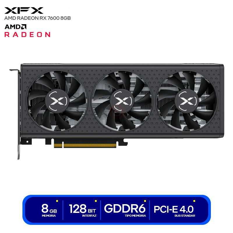 RADEON™ XFX QICK 308 RX7600 8GB X3 CE RX-76PQICKBY