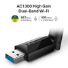 ARCHER T3U PLUS ADAPTADOR USB WIFI 5 AC1300 CON ANTENAS TP-LINK