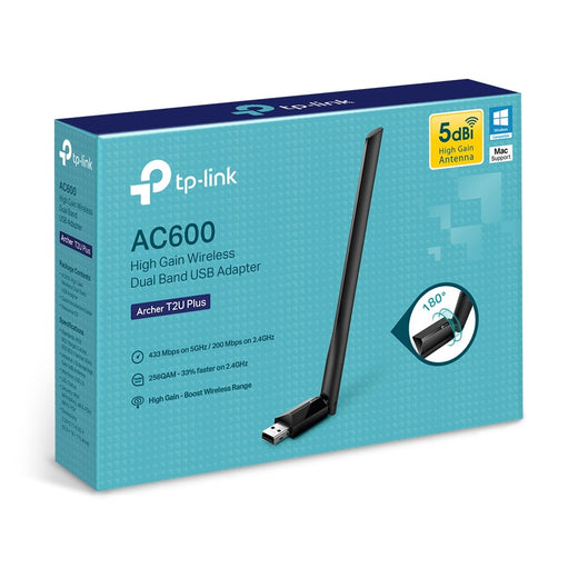 ARCHER T2U PLUS ADAPTADOR USB WIFI 5 AC600 CON ANTENA TP-LINK