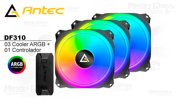FAN 3PK ANTEC PRIXM X 120 ARGB 0-761345-99938-0