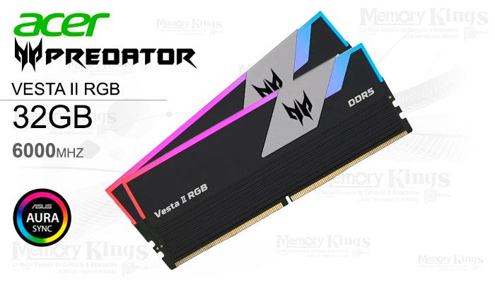 DDR5 PC PREDATOR VESTA II RGB 32GB (16X2) 6000MT/S CL32 SL
