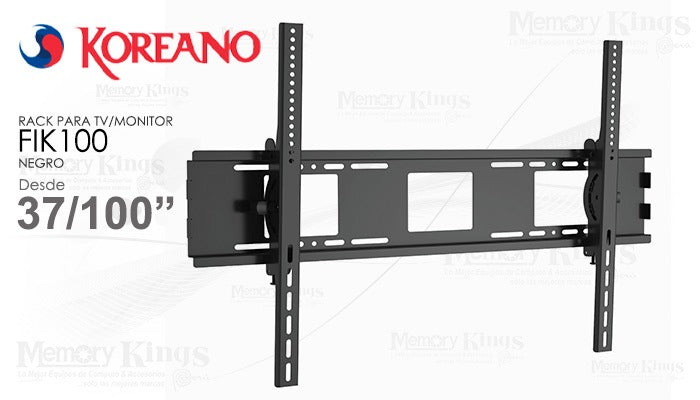 RACK FIJO CON INCLINACIÓN PARA TV DE 37 A 100 PULGADAS – FIK100 PANTALLA INTERAC