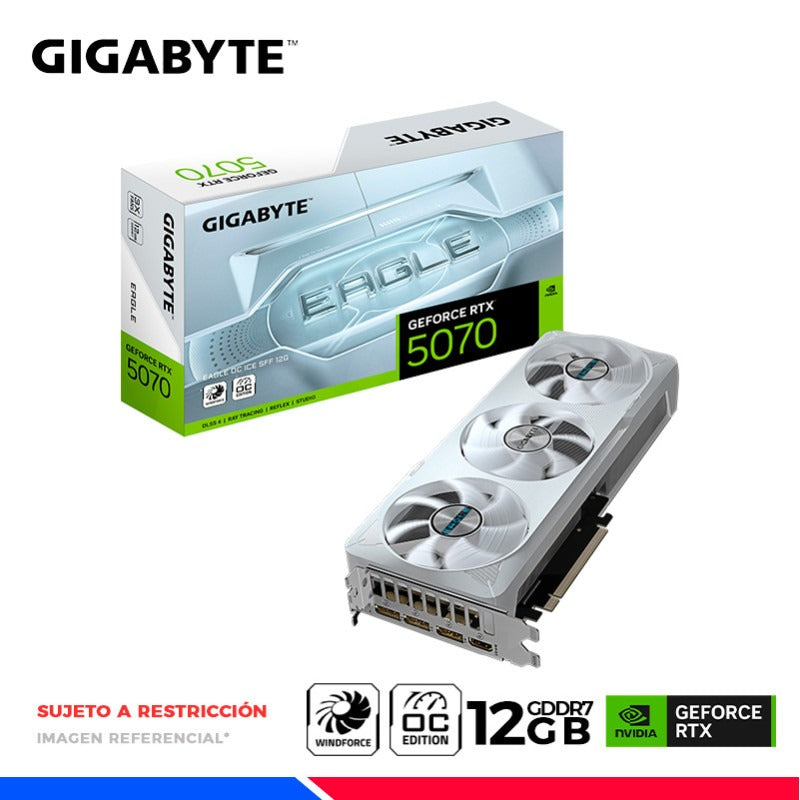 Tarjeta De Video Gigabyte Geforce Rtx 5070 Eagle Oc Sff 12G, 12 Gb Gddr7, Pcie Gen 5.