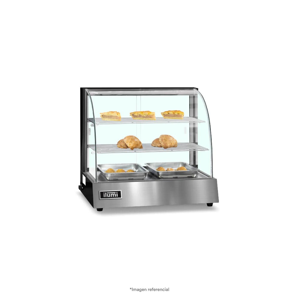 Vitrina Caliente Pequeña De 60Cm De 2 Bandejas  Ilumi