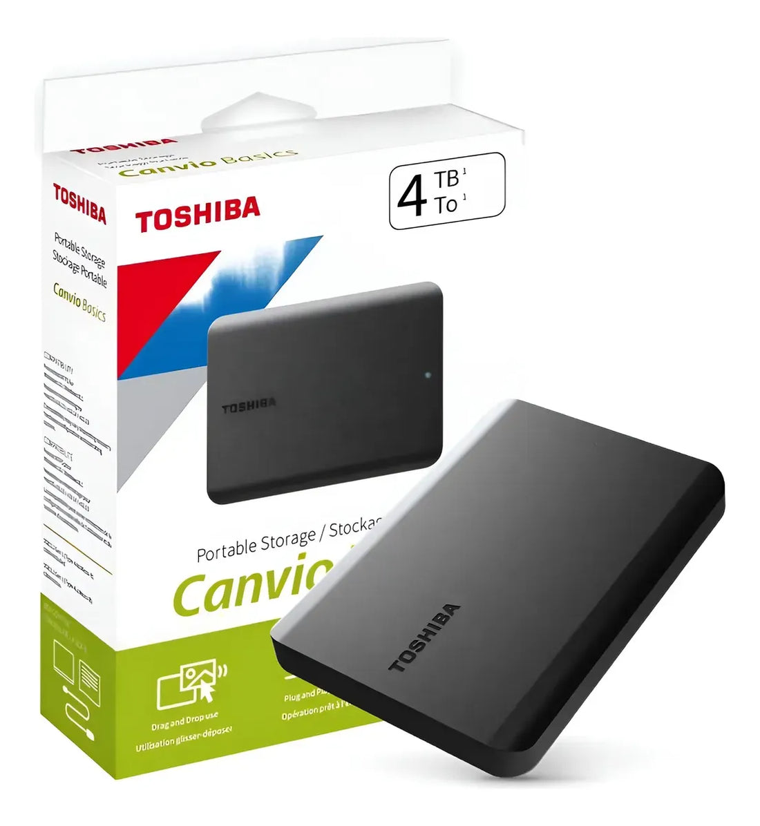 DISCO EXT. 4TB BASIC 3.0 TOSHIBA NEGRO (HDTB540XK3CA)
