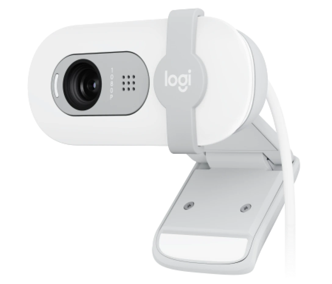 CAMARA LOGITECH BRIO 100 FHD 1080P USB-A WHITE (960-001615)-P
