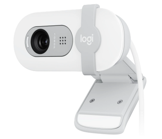 CAMARA LOGITECH BRIO 100 FHD 1080P USB-A WHITE (960-001615)-P