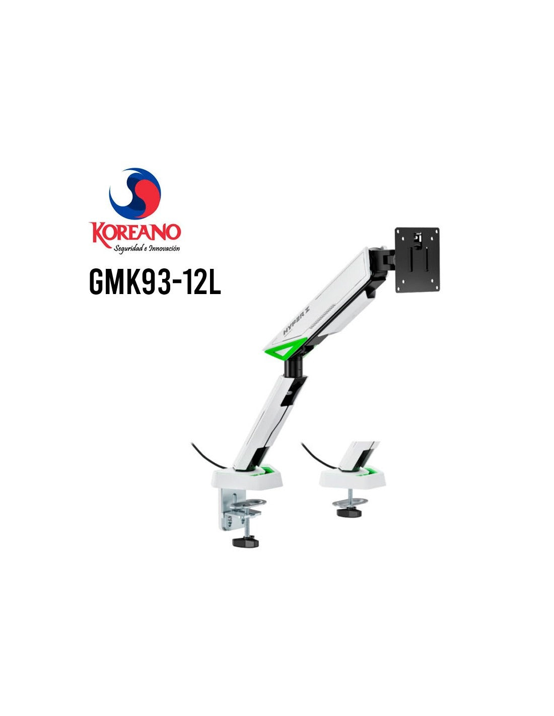 BRAZO KOREANO PARA MONITOR CON RGB DE 17" A 45" GMK93-12L