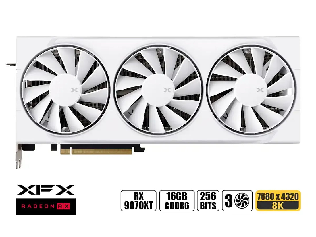 RADEON™ XFX SWIFT RX 9070XT 16GB WT RX-97TSWF3W9
