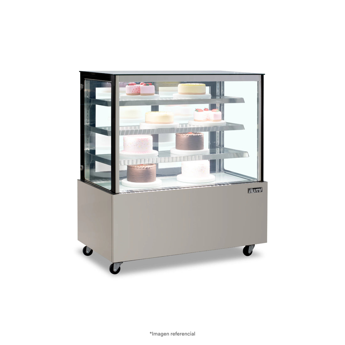 Vitrina Refrigerada Tres Niveles Vidrio Plano Ilumi