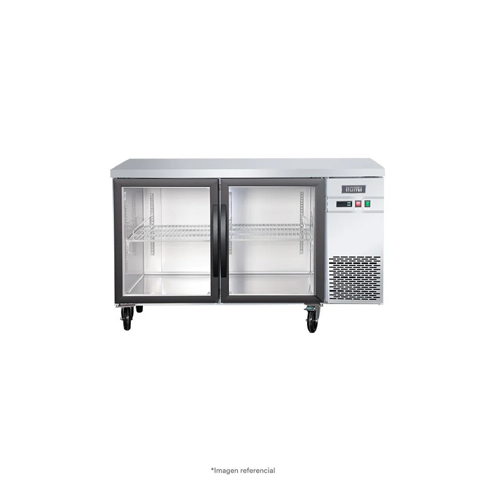 Meson Refrigerada Gourmet 2 Puertas Vidrio 320L Ilumi