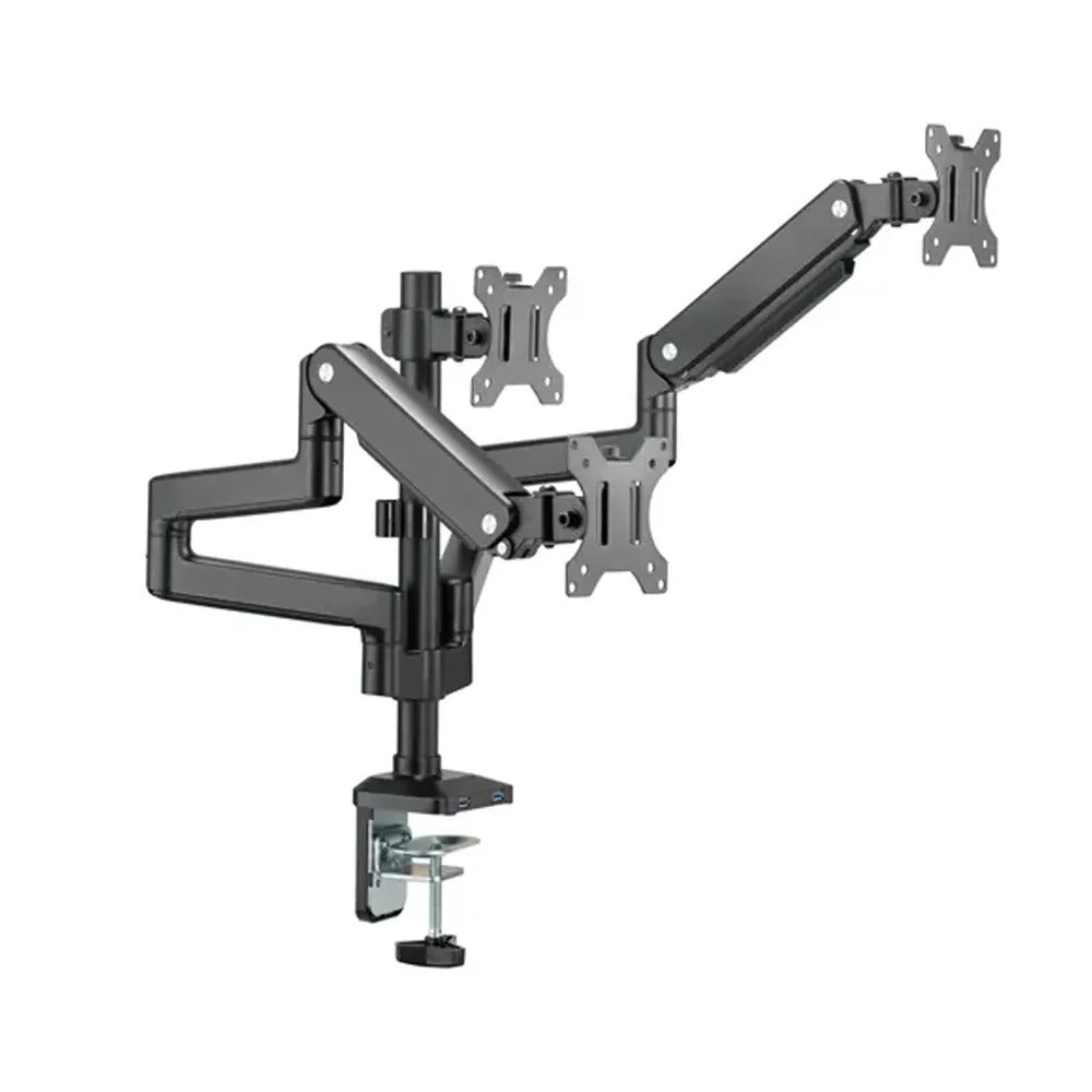 BRAZO TRIPLE KOREANO PARA MONITOR DE 17" A 32" GMK53-36UB
