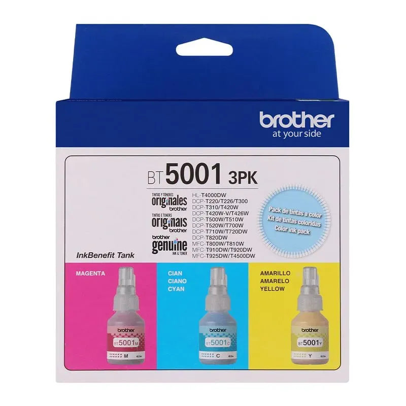 PACK 3 TINTAS BROTHER BT50013PK COLOR