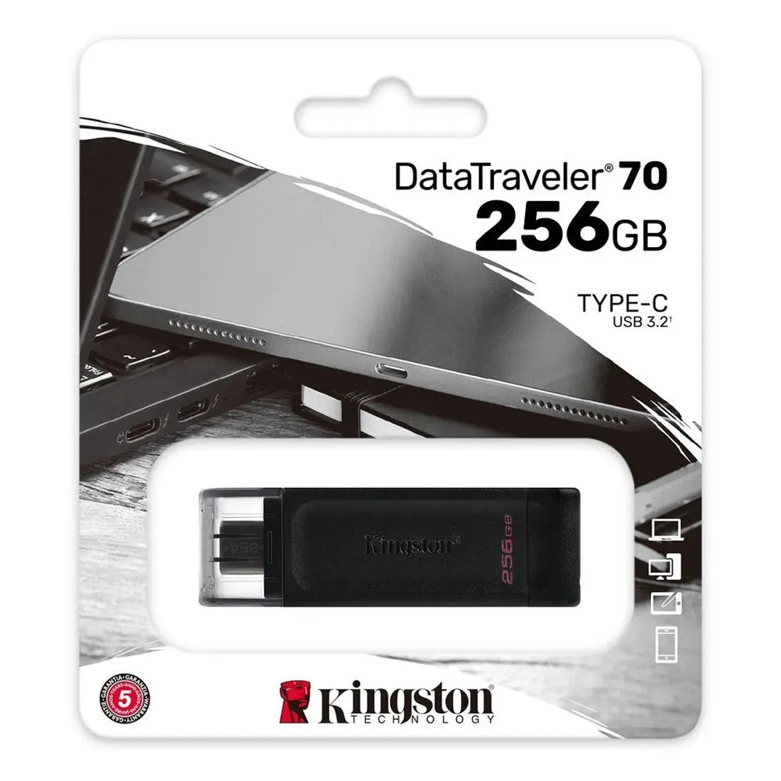 MEMORIA USB-C 256GB DT70 3.2 KINGSTON (DT70/256GB)