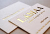 TARJETAS PERSONALES ACABADO ESPECIAL HOT STAMPING SOLO TIRA 1 MILLAR 350GR.