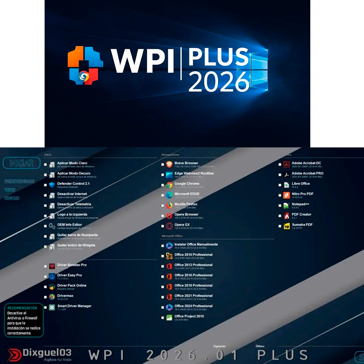 WPI PLUS 2026 + DE 100 PROGRAMAS ACTUALES INSTALACION DIRECTA UN SOLO CLICK.